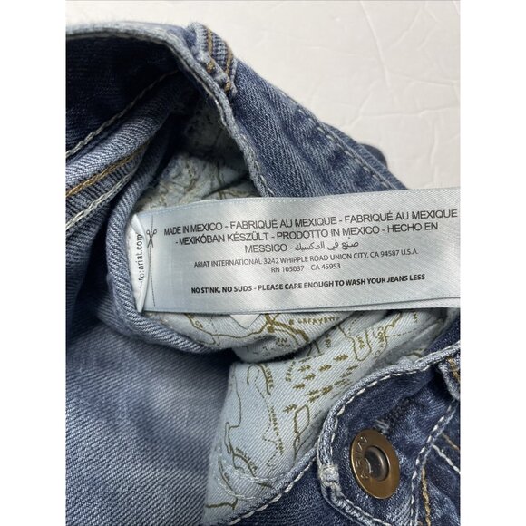 Ariat M2 Mens 32x32 Blue Denim Jeans Traditional Relaxed Bootcut 3D Garby - Picture 6 of 9